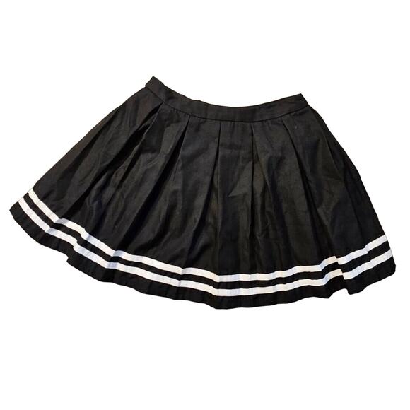 Hot Topic Mini Skirt SMALL Black White Striped School Girl Cosplay Anime - Picture 2 of 10